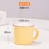 Taza de Té Pequeña de Cerámica con Asa, Taza de Té Kung Fu, Juego de Té, Esmalte de Color Macarrón, Juego Completo de Tazas, Taza Individual, Taza Mini Esmaltada