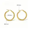 Pendientes de moda elegantes transfronterizos europeos y americanos, pendientes geométricos irregulares de acero inoxidable electrochapado, sin decoloración, de lujo ligero para mujer