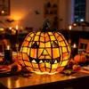 Adorno artesanal de resina para linterna de calabaza de Halloween transfronterizo estilo Tiffany