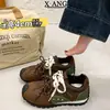 Cordones Dobles de Cuero Genuino Hacen que los Pies Parezcan Más Pequeños Zapatos Forrest Gump Zapatos de Mujer Otoño 2026 Nuevos Zapatos Deportivos Casuales Versátiles Zapatos de Entrenamiento Alemanes