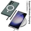 Carcasa para teléfono móvil Samsung S24Ultra, cargador inalámbrico magnético de silicona S24 + funda protectora suave todo incluido, ultrafina, orificio fino aplicable