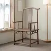 Nueva Silla Redonda de Madera Maciza Estilo Chino Silla de Té para Sala de Té Zen Silla de Gran Tutor de Madera de Fresno Silla Circular Sencilla Casual Silla de Estudio Sillón