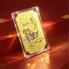 Adesivos adesivos personalizados de ouro puro 2mg para celulares para o Ano da Ovelha, cartões dourados para prosperidade, brindes promocionais festivos