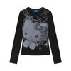 Sudadera para mujer estampada de Hello Kitty 2025, nueva, de dibujos animados, linda, camisa básica holgada de manga larga, ropa de otoño al por mayor