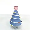 Árbol de Navidad de Vidrio Zibo de 8.5 cm Envuelto en Alambre, Adorno de Vidrio Envuelto en Alambre Puramente Hecho a Mano, Decoración Navideña Creativa Personalizada para Escritorio