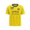 Camiseta Deportiva Redonda de Manga Corta Estampada Digitalmente Transpirable Tela Ojo de Pájaro para Entrenamiento de Fútbol Camiseta Superior para Aficionados de la J League Japonesa