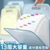 Carpeta portátil A4, bolsa para exámenes, multicapa, gran capacidad, bolsa de mano tipo acordeón, diseñada específicamente para estudiantes de primaria para guardar exámenes