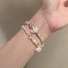 Pulsera de acrílico con cuentas de mariposa colorida para mujer, verano, diseño de nicho ins, pulsera simple que combina con todo, pulsera ajustable