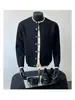 Cardigan Patchwork Design da Fábrica Original 2026 Outono Novo Estilo Jaqueta Tricô Casual Estilo Preguiçoso Falso Duas Peças Bloqueio de Cor