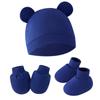 Comercio exterior europeo y americano gorro para llanta de recién nacido guantes antiarañazos cubrepiés gorro de bebé guantes de bebé cubrepiés juego de tres piezas 8327