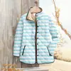 Sudadera de Algodón con Pliegues y Cuello Alto para Mujer 2025 Otoño e Invierno Rayada Sudadera para Mujer de 6 Botones