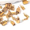 Accesorios de Cadena con Clip de Cordón de Cuero de Acero Inoxidable en Stock, Hebilla de Cubo Electrochapada Conector de Cordón de Cuero Accesorios para Joyería DIY