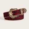 Cinturón de Leopardo para Mujer de Subcultura, Versátil, Estilo Chica Caliente, Cinturón de Piel Suave para Mujer, Cinturón Decorativo Retro de Alta Calidad, Distintivo para Mujer