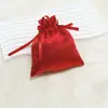 Bolsa de cordón de seda de cristal Bolsa de dulces para bodas Malla de perlas Flor Bolsa de satén Bolsa de almacenamiento con cordón para regalos de joyería