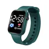 Reloj Electrónico LED Deportivo para Adolescentes y Niños, Reloj Cuadrado Pequeño en Forma de Corazón de Venta Caliente en Comercio Exterior, Reloj Electrónico para Estudiantes