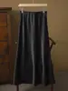 Falda larga de cintura alta texturizada sedosa para mujer, cintura elástica, corte recto, bodycon, modelo nuevo 2026