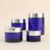 Em Estoque Pote Azul para Creme 20g 30g 50g 100g Frasco Dosador de Creme Facial Hidratante Pote para Máscara Pote para Creme Pérola