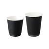 Taza de Café para Bebidas Calientes, Taza Negra para Té con Leche, Taza de Papel Hueca Sensible al Tacto para Llevar Café, Taza de Papel de Doble Capa al por Mayor para Llevar