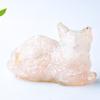 Cola de cascalho de cristal natural transfronteiriça para gatinhos, enfeites decorativos de resina para escritório, sala de estar e mesa de trabalho