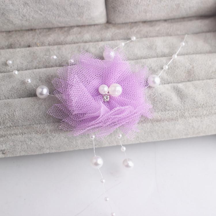 迷茫日用百货花朵珍珠边夹