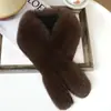 Cachecol Magnético de Pele Falsa de Raposa de Inverno, Aquecedor de Pescoço de Pele Falsa, Espesso e Quente, Lenço Cachecol Versátil de Pele de Raposa