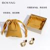 Nueva Venta Caliente Bolsa de Joyería de Sarga de Algodón Bolsa de Joyería Pequeña Bolsa de Joyería Boca con Cinturón de Alta Gama Bolsa de Joyería para Joyería Personalizada