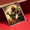 Dzambala Negro pintado tibetano pintura Thangka pintada a mano lienzo central impresión microchorro Thangka cultural y creativo Zakiralam al por mayor