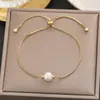 Centenas de Pulseiras Meichen Europeias e Americanas Ouro 18K Não Desbota Aço Titânio Femininas Simples e Versáteis Ins Personalizadas Moda Joias de Mão