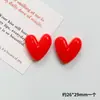 Imán de Refrigerador con Forma de Corazón Rojo de Dibujos Animados Resina Creativo Pegatina para Pared de Fotos Versión Blanco y Negro Pegatina Decorativa para Cocina del Hogar