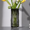 Jarrón Estilo Ins Popular Extremadamente Jarrón Glaciar Congelado Vidrio Transparente Arreglo Floral Flores Rosas Decoración de Mesa de Sala de Estar
