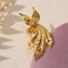 Método antigo boca viva asas de fênix anel banhado a ouro design requintado de alto nível decoração de casamento vintage joias femininas