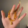 Bendecido con Buena Fortuna, Este Pulsera de Cristal Amarillo Torre Natural Imitación es un Artículo de Lujo Ligero con un Toque de Alta Gama, Presentando un Diseño de Nicho y una Pulsera de Calabaza de Cristal Amarillo que Atrae la Riqueza