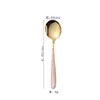 Cuchara creativa de acero inoxidable comida china linda postre fruta té de leche cuchara mezcladora cuchara pequeña cuchara para adultos venta al por mayor