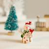 Muñeco de Papá Noel Alce Muñeco de Nieve Resina Adornos Pequeños Decoraciones Navideñas Mesa de Arena Micropaisaje Mini Adornos