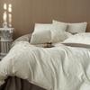 Conjunto de Quatro Peças de Algodão Jacquard Em Relevo de Alto Nível Luxo Acessível Estilo Europeu Lençol de Algodão Puro Ajustável Conjunto de Quatro Peças para Cama Novo Estilo de Algodão
