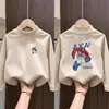 Peluche de Niño Pequeño Cuello Semi Alto Capa Base Otoño Camiseta de Manga Larga para Niños Invierno/Otoño Talla Mediana a Grande Cálido Versátil