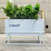 Suporte de Flores de Aço Inoxidável para Exterior Vaso de Flores Varanda Sala de Estar Vaso de Chão Pátio Calha de Flores Divisória de Cerca Caixa de Plantio Canteiro de Flores