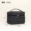 Conjunto Personalizado de Ferramentas de Maquiagem Pequeno Estilo Chanel, Necessaire Portátil Compartimentada Multifuncional, Bolsa de Armazenamento de Esponja de Pó para Viagem