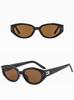 Gafas de Sol Retro Ojo de Gato de Montura Pequeña para Mujer de Alta Gama Verano Chica Hot Anti-ultravioleta Parasol Gafas de Sol Adelgazantes para Cara Cuadrada