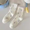 Calcetines de Terciopelo Australianos para Mujer en Invierno Calentitos Engrosados Calcetines de Media Pantorrilla Calcetines Dulces y Lindos de Cachorro de Dibujos Animados No Sueltan Hilo Calcetines para Dormir