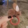 Faixa de cabelo de coelho fofo de celebridade da Internet estilo coreano Faixa de cabelo Grampo de cabelo Acessórios para cabelo Faixa de cabeça infantil Faixa de borracha Pelúcia Tridimensional