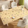 Mantel individual para mesa de comedor estilo crema, sensación de lujo ligero y alta gama, impermeable y a prueba de aceite, mantel sin lavado, mantel individual rectangular fresco y simple para mesa de café
