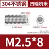 Tornillo prisionero de acero inoxidable 304 con cabeza hexagonal cóncava para tapón de rosca set screw DIN916 tornillo de tope de rosca superior tornillo para máquina medidora