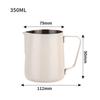 Taza de Acero Inoxidable 304 Espesada de Gran Tamaño con Boquilla Puntiaguda Taza para Café Olla para Leche Olla para Burbujas de Leche Estilo Italiano Taza Elástica con Escala