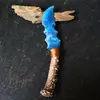 Adaga de Cristal de Opala de Obsidiana Natural Crua Transfronteiriça Faca Garra de Adaga Esculpida e Polida à Mão Ornamento