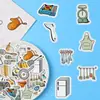 Bolsa de Producto de Aproximadamente 10g Pegatinas Elementos de Dibujos Animados 40 Piezas Material Kawaii Pegatinas Washi Decorativas para DIY
