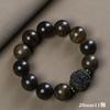 Pulsera de Ajedrez Bodhisattva de Agarwood Nan para Hombre Shen Guibao Cuentas de Buda Patrón de Mancha de Tigre Estilo Étnico Pulsera para Mujer Colección de Joyería