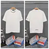 Transfronterizo. Diseño de Marca de Moda 26Ss Estampado de Letras de Herradura. Camisas Casuales de Manga Corta de Moda para Hombres, Mujeres y Parejas