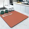 Tapete Escurridor de Cocina, Tapete Absorbente de Tierra de Diatomeas para Encimera, Tapete para Ollas, Tapete Aislante de Calor, Posavasos para Barra, Tapete para Secar Platos, No Lavable