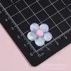 Accesorios de resina de flor redonda de cinco pétalos de color transparente como el hielo pegamento cremoso llavero DIY funda de teléfono hecha a mano accesorios para el cabello venta al por mayor